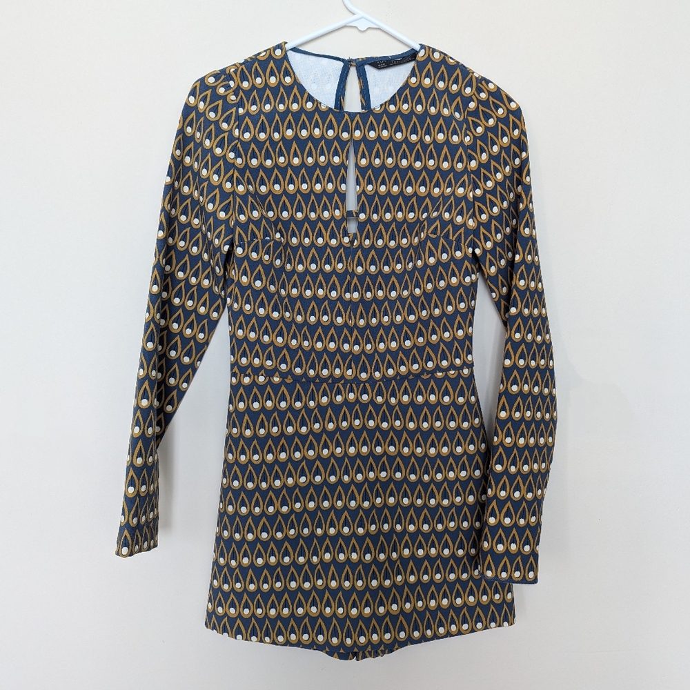 Zara Trafaluc Retro 70s Styled Skort Romper